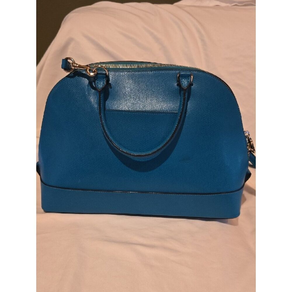 Coach Turquoise Dome Satchel - Structured Leather Handbag - Picture 11 of 16